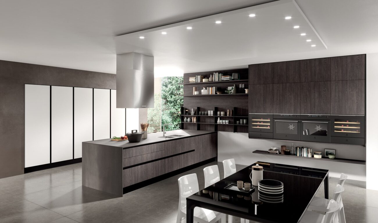 bijou brown modern kitchen