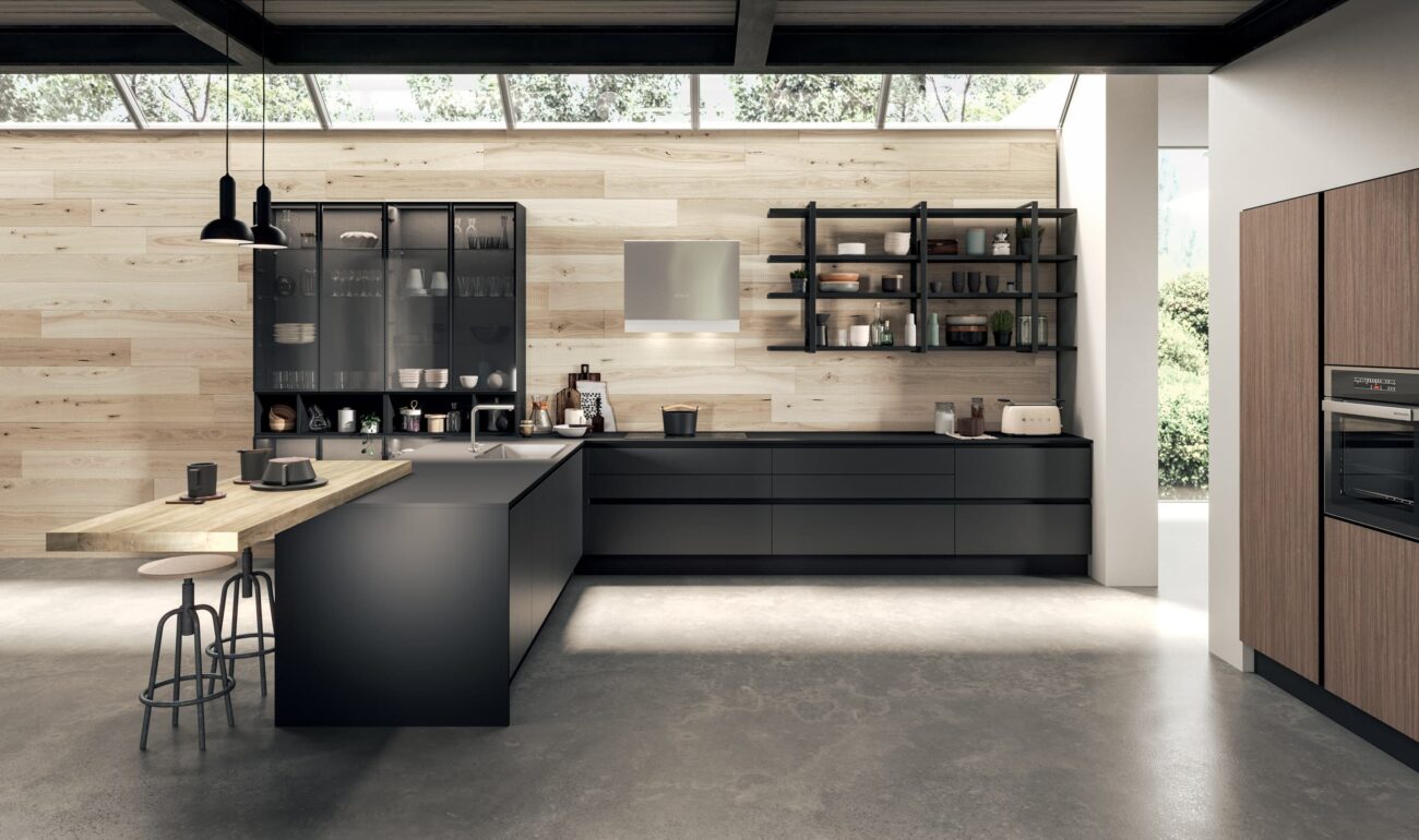 bijou black modern kitchen - 1
