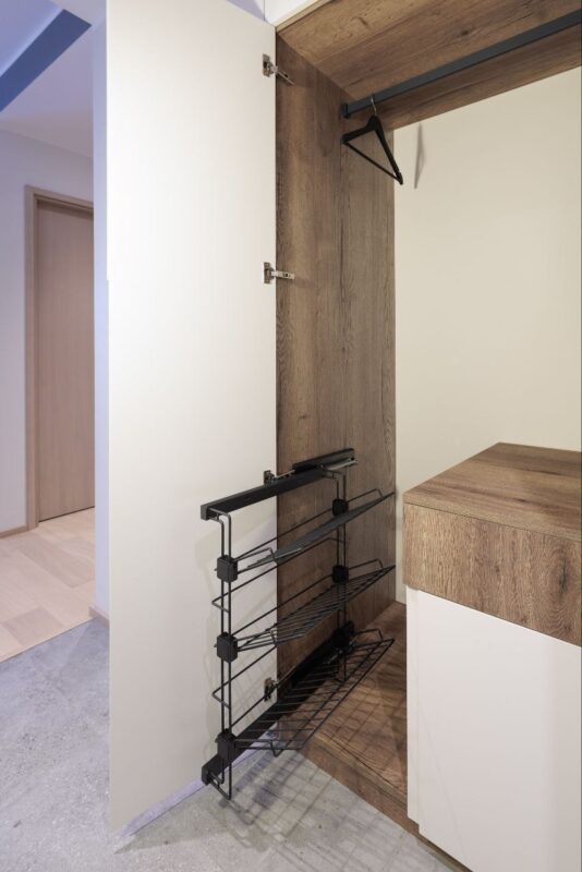 white wardrobe in hallway -2